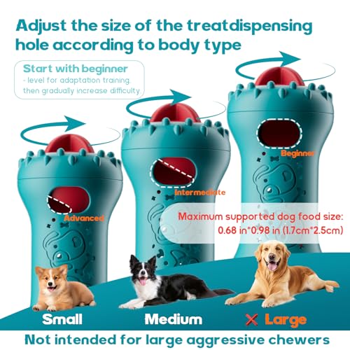 knitly Interactive Dog Toys, Adjustable Treat Dispensing Toy to Keep Them Busy, Dog Enrichment for Brain Stimulation & Cog...