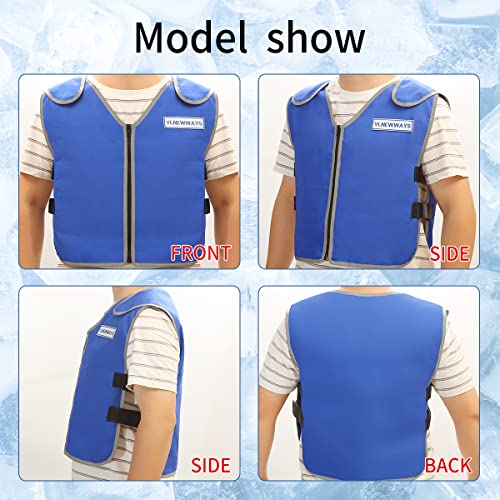 YLNEWWAYS Cooling Vest for Men&Women, Ice Reflective Vest with 24 PCS Ice Packs, Cool Jacket for Hot Weather with Pockets,...