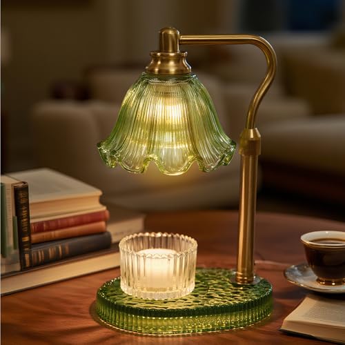 WYghyronic Candle Warmer Lamp with Adjustable Height - Flameless 4-Level Dimmable Wax Warmer, Timer Function & Stylish Des...