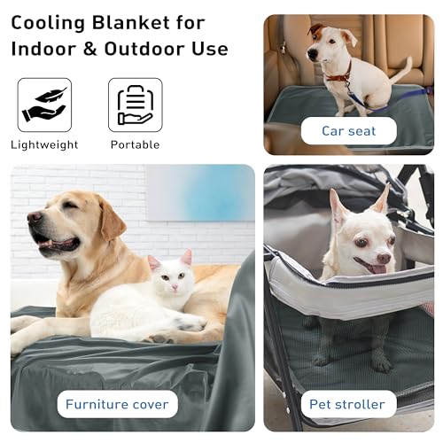 Kritter Planet Waterproof Cooling Dog Mat, Soft Pet Blanket for Summer, Lightweight Outdoor Mat, Reversible Furniture Cove...