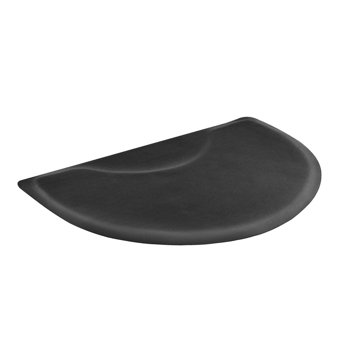 Salon Mat For Hair Stylist, 3 X 4 FT Semi-circle Salon Chair Mat, 1/2-inch Thickened Anti Fatigue Barber Shop Floor Mat With Round Cut Out, Easy-to-Clean PVC Surface & Anti-Trip Beveled Edges