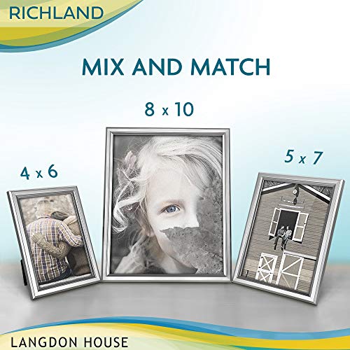 Langdon House 4x6 Silver Picture Frame - Distinguished Edging for Classic Style - Richland Collection