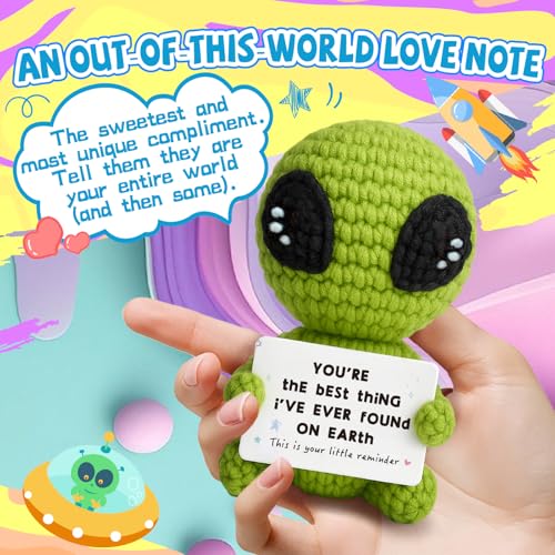 TKGIFTHOT Unique Valentines Gifts for Him Her Boyfriend Girlfriend Crochet Alien Valentines Day Anniversary Birthday Funny...