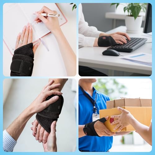 Wrist Heating Pad, Heated Wrist Wrap for Pain Relief, Heated Wrist Brace with 30 Mins Auto-Off, 3000mAh Battery, 3 Heating...