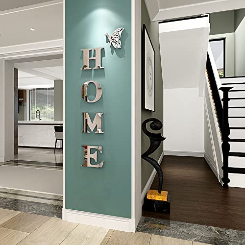 Doeean Home Wall Decor Letter Signs Acrylic Mirror Wall Stickers Decorations for Living Room Bedroom Home Decor Wall Decal...