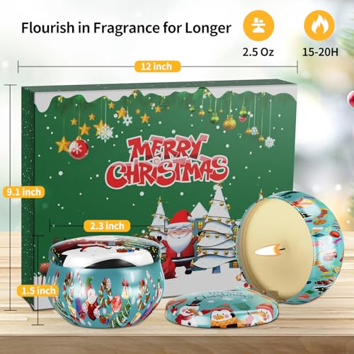 Christmas Candles Gifts Set for Women, Primevolve Scented Candles for 12 Bulk Home Aromatherapy, Strongly Fragrance Long L...