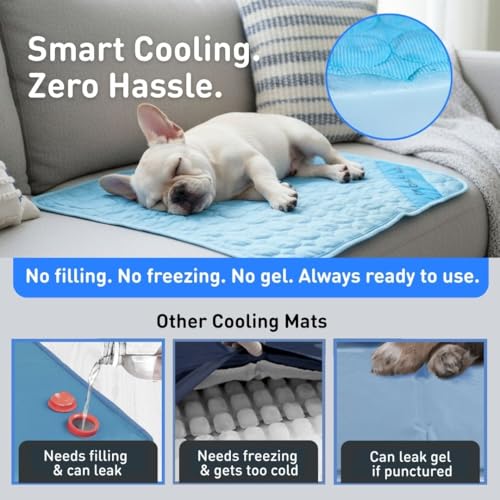 INSPECTOR TAIL Self Cooling Mat for Dog + Free String Bag/Washable & Portable Pet Soft Pad for Indoor or Outdoor/Perfect a...