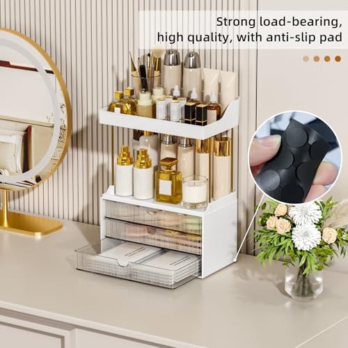 3 Drawers Bathroom Counter Organizer - 5 Tier Makeup Organizer, Versatile Perfume Organizer, Ideal for Bathroom Storage, V...