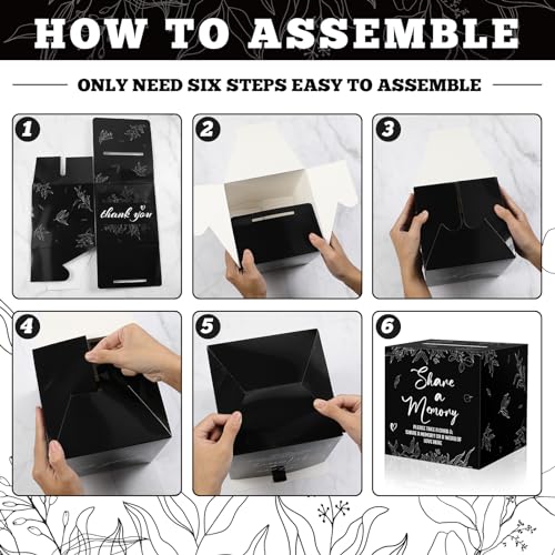 gisgfim 56 Pcs Share a Memory Box for Celebration of Life Funeral Memory Card Box Decorations Memory Cards Sign for Card B...