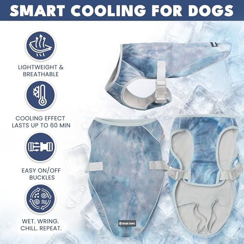 Spark Paws Dog Cooling Vest - SPF 50 UV Sun Protection - Summer Heat Relief Gear for Dogs, Lightweight, Evaporative Coolin...