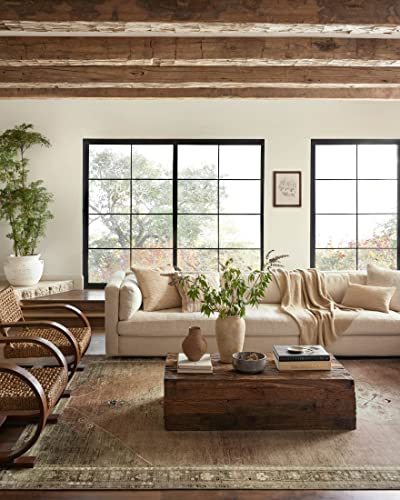 Loloi Magnolia Home by Joanna Gaines Sinclair Collection SIN-06 Clay/Tobacco 2'-3" x 9'-6", .25" Pile Height, Machine Wash...