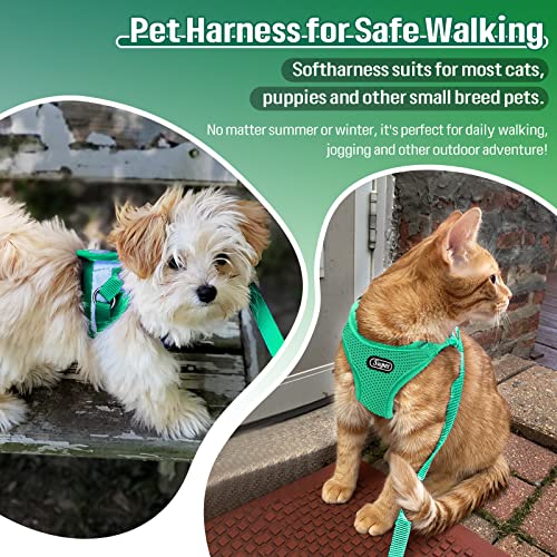 Supet Cat Harness and Leash Set - Soft Mesh Adjustable Cat Vest Harness with Reflective Strap for Walking Cat and Puppy Ra...