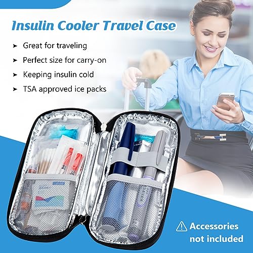 YOUSHARES Insulin Cooler Travel Case - Diabetic Case Insulated Organizer Portable Cooling Bag for Insulin Pen and Medicati...