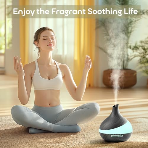 HJTHJT 500ML Essential Oil Diffuser: Aroma Diffuser with Remote Control for Hotel Spa Yoga Room - Humidifiers for Bedroom ...