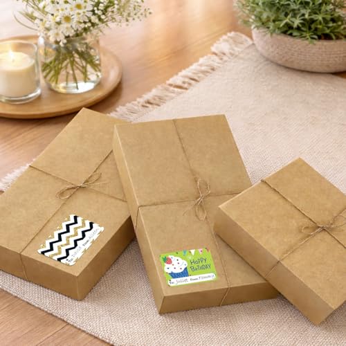 12 Rustic Kraft Gift Wrap Boxes with Lids for wrapping Large Clothes (Assorted sizes for wrapping Robes,Blankets, Coat, an...