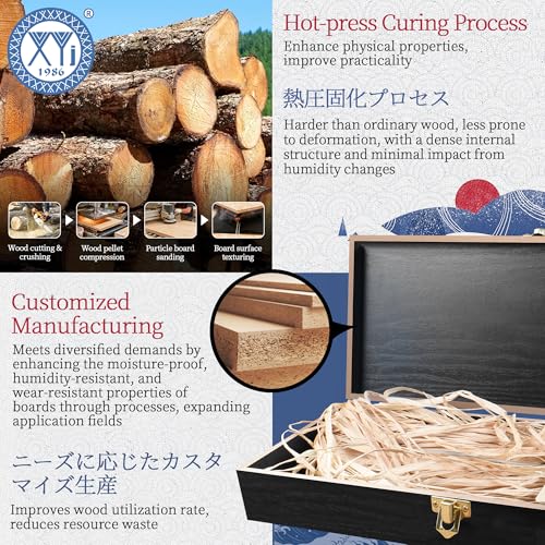 XYJ Wood Storage Box Rectangular Solid Wood Gift Box Keepsake Boxes Storage Bins with Lid For Knives Case Locker Organizer...