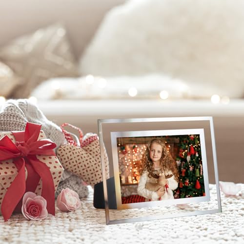 Giftgarden 5x7 Picture Frames Modern 5 by 7 Inch Glass Picture Frame Friends Gifts for 5x7 Photos Display, Pack of 2