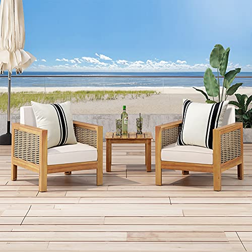 OTOSTAR Pack of 2 Outdoor Waterproof Decorative Pillow Covers 16x16 Inch Linen Geometry Pillowcases Cushion Case Garden Th...