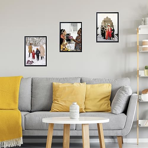 JCJMY 10x13 Picture Frame Black for Wall Hanging, Wall Mounting Horizontally or Vertically, 10 x 13 Wall Gallery Poster Ph...