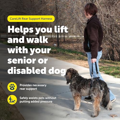 PetSafe Adjustable Dog Lifting Harness - Senior & Disabled Dog Rear Mobility Support - Easy-Fitting, Breathable Belly Stra...