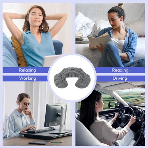 Microwavable Heat Pad for Neck and Shoulders, Weighted Microwave Moist Heating Wrap for Pain Relief Sore Muscle Stress Ten...