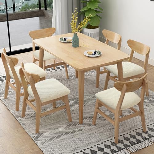 Fuloon Stretch Chair Seat Covers 2 PCS, Removable Washable Dining Chair Covers Anti-Dust Dining Room Seat Cushion Slipcove...