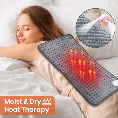 Heating Pad for Back Pain Relief, Heating Pads for Period Cramps with 9 Heat Settings & 4 Timers Auto-off, Machine Washabl...