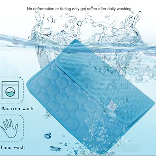 OUKEYI Cooling Mat Pad for Dogs Cats Ice Silk Mat Cooling Blanket Cushion for Kennel/Sofa/Bed/Floor/Car Seats Cooling for ...