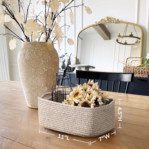 Goodpick Baskets for Organizing, Storage Basket for Shelves, Baskets for Gifts, Woven Bakset 3 Pack for Living Room, 11 x ...