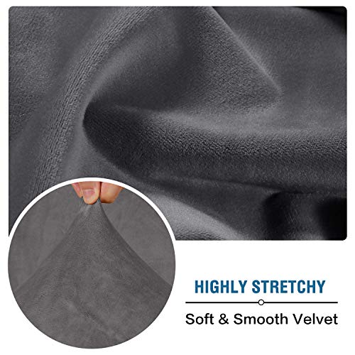 H.VERSAILTEX Velvet Stretch Couch Cushion Cover Plush Cushion Slipcover for Chair Loveseat Sofa Cushion Furniture Protecto...
