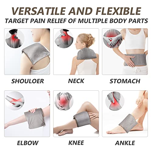RelaxCoo Heating pad Microwavable with Washable Cover 6 * 12" Microwave Moist Heat Pad for Neck Shoulder, Cramps, Back Pai...