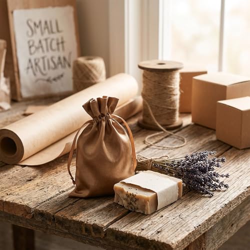Knitial 50 Pack 3" x 4" Old Gold Satin Gift Bags with Drawstring, Mini Jewelry Pouches, Wedding Favor Bags for Baby Shower...
