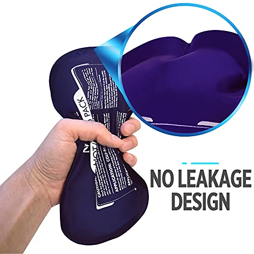 Reusable Hot and Cold Ice Packs for Injuries (3-Piece Set), Joint Pain, Muscle Soreness and Body Inflammation - Reusable G...