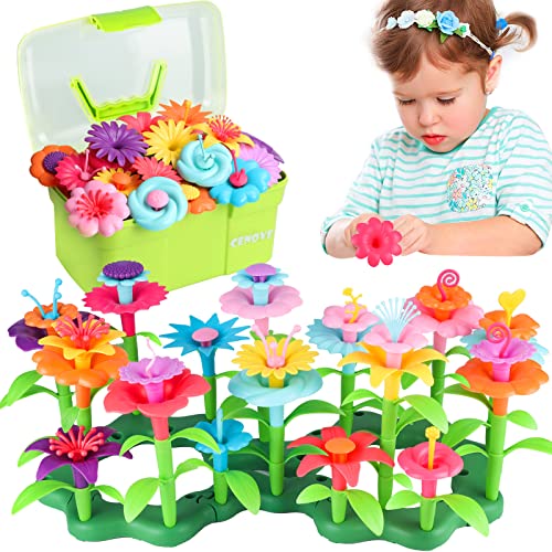 CENOVE Birthday Toys Gifts for 3 4 5 Years Old Toddler Girls Boys,Flower Garden Building Toy STEM Educational Activity Pre...