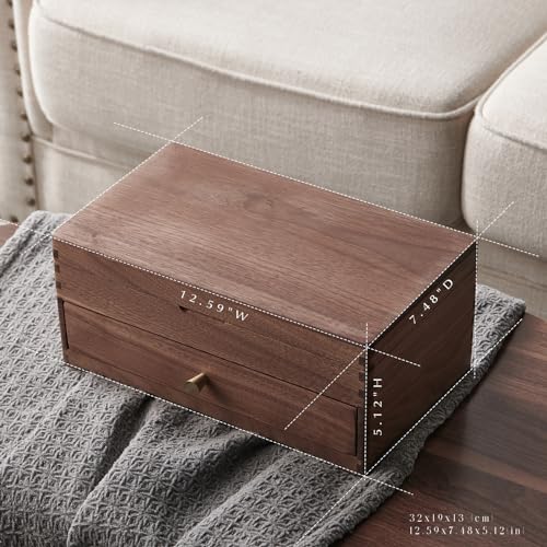Beexchange Black Walnut Wooden Jewelry Box - Allwood, Handcrafted, Classic Jewelry Box. Jewelry boxes & organizers for Wom...