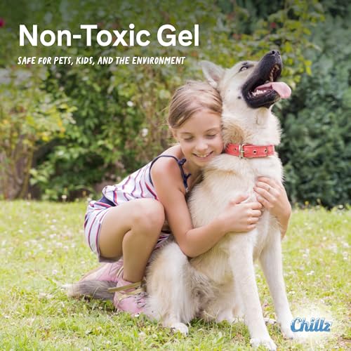 The Green Pet Shop Chillz Gel Mat, Large - Pressure-Activated Cooling Pad for Pets 25-50 lbs - Non-Toxic, No Water or Refr...