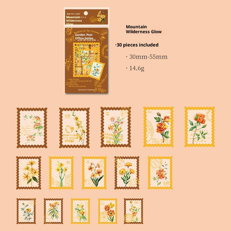 Stamp Gold-foil PET Sticker Pack For Bullet Journals
