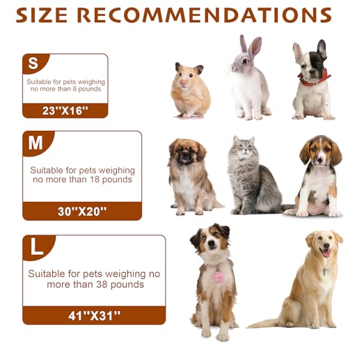 1 Pack 3 Blankets Fluffy Premium Fleece Soft Pet Blanket Flannel Throw for Cat Dog Puppy (Small 23x16'', Paw-White/Pink/Br...