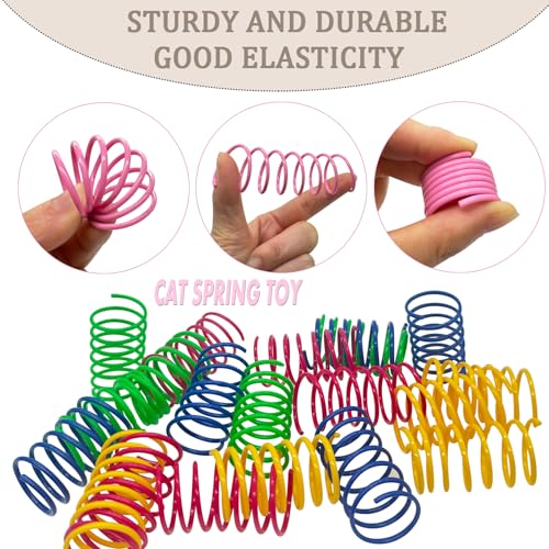 HerMia 84 Pcs Cat Toys Set for Indoor Cats, Interactive Kitten Toys with Plush Balls Launcher & Teaser Wand, Includes Crin...