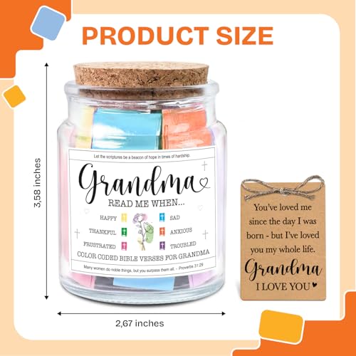 NewEleven Mothers Day Gifts For Grandma - Christian Gift, Grandma Birthday Gifts From Granddaughter, Grandson, Kids - Dail...