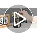 YAMAJA 2 Sets Metal Pen Holder for Desk,Makeup Brushes Cup Holder, Pencil Holders, Pen cup, Home and Office Organizer, Black
