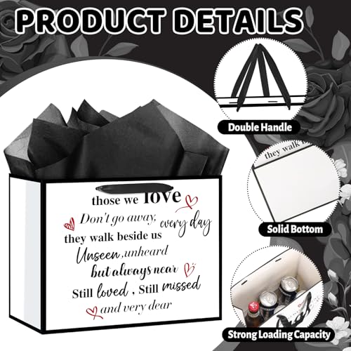 Sympathy Gift Bag for Loss of Loved One Sympathy Gifts Bag with Wrapping Paper and Card Large No Words Just Hugs Condolenc...