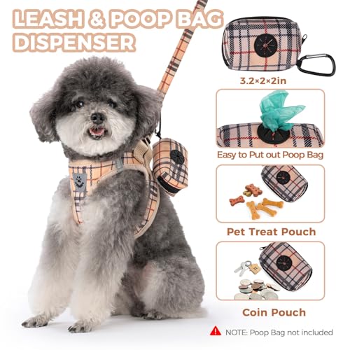 PAWCHIE Dog Harness and Leash Set, Step in No Pull Soft Pet Harness, Reflective Adjustable Puppy Vest for Small Medium Dog...