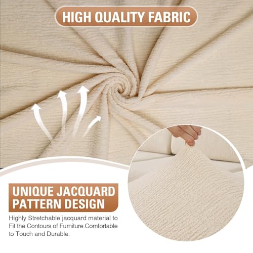 Jialudora Couch Cushion Covers Sectional Couch Covers Stretch Washable Soft Seat Cushion Covers Furniture Protector Sofa S...