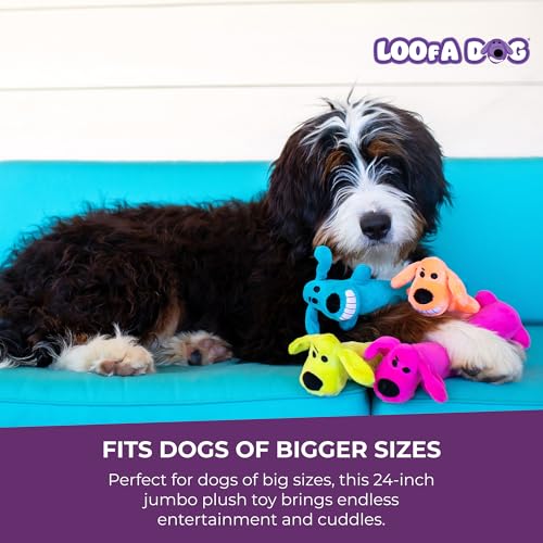 Multipet Original Loofa Dog Plush Toy - Squeaky Toy for All Dogs - Extra Soft Plush - Stuffed Animal Dog Toys for Playing...