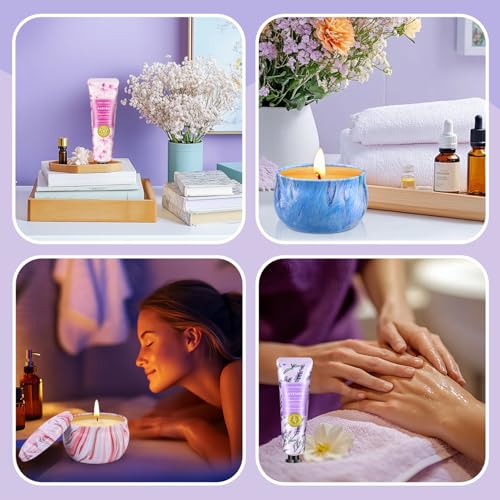 Gift Baskets for Women: Unique Candles & Hand Cream Lotion Gifts Set, Gifts for Mom, Teacher Appreciation Gifts, Relaxing ...