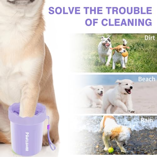 Professional 7 in 1 Dog Paw Cleaner for Dogs & Cats - Includes 1 Portable Paw Washer, 1 Bath Brush, 2 Dog Toothbrushes and...