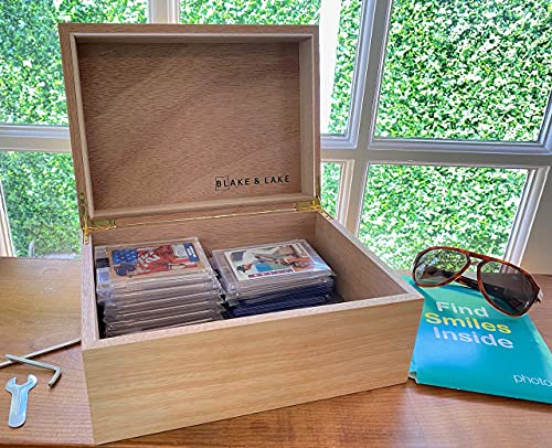 Blake & Lake Wooden Keepsake Box with Lid - Blonde Catchall Wood Storage Box - Treasure and Gift Box for Home - Decorative...
