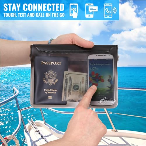 AiRunTech Waterproof Fanny Pack,Phone Pouch Dry Bag for Passport Wallet Purse,Floating Waterproof Bags for Travel Beach Sw...