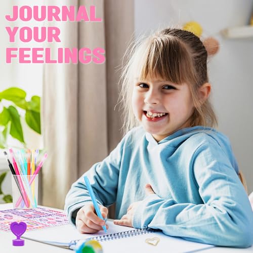 Nollh DIY Journal Kit for Girls - 26PCS Teen Tween Girl Gifts Trendy Stuff, Stocking Stuffers, Scrapbook Supplies Statione...